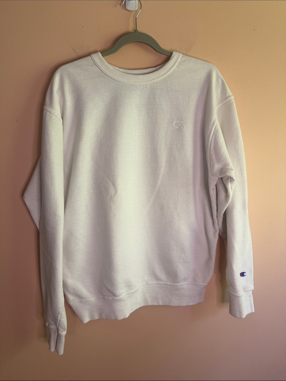 Champion Men’s Cream Crewneck Sweatshirt